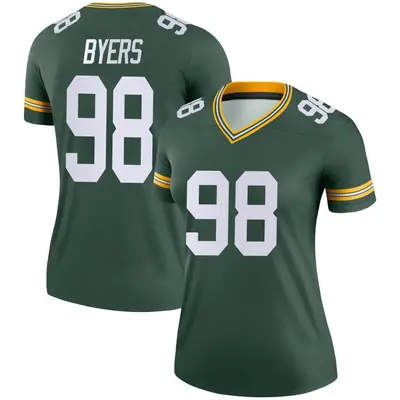 Women's Legend Akial Byers Green Bay Packers Green Jersey