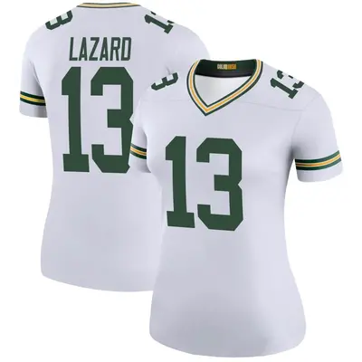 Women's Legend Allen Lazard Green Bay Packers White Color Rush Jersey