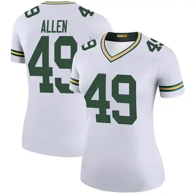 Women's Legend Austin Allen Green Bay Packers White Color Rush Jersey