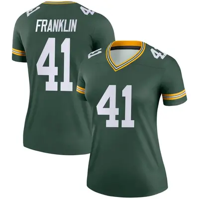 Women's Legend Benjie Franklin Green Bay Packers Green Jersey