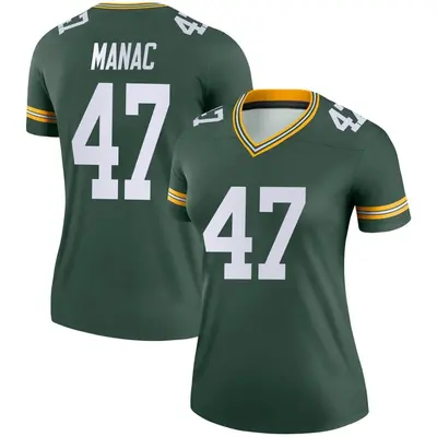 Women's Legend Chauncey Manac Green Bay Packers Green Jersey
