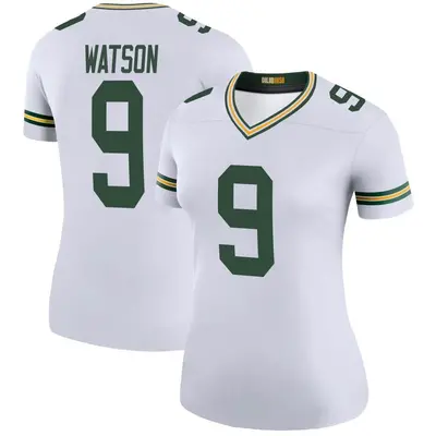 Women's Legend Christian Watson Green Bay Packers White Color Rush Jersey
