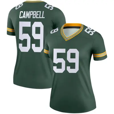 Women's Legend De'Vondre Campbell Green Bay Packers Green Jersey