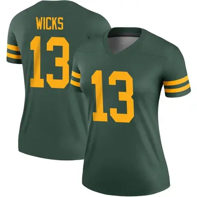 Women's Legend Dontayvion Wicks Green Bay Packers Green Alternate Jersey