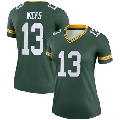 Women's Legend Dontayvion Wicks Green Bay Packers Green Jersey