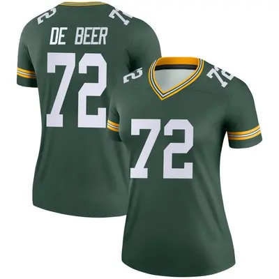 Women's Legend Gerhard de Beer Green Bay Packers Green Jersey