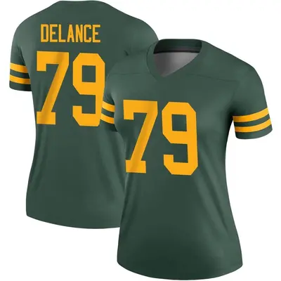 Women's Legend Jean Delance Green Bay Packers Green Alternate Jersey