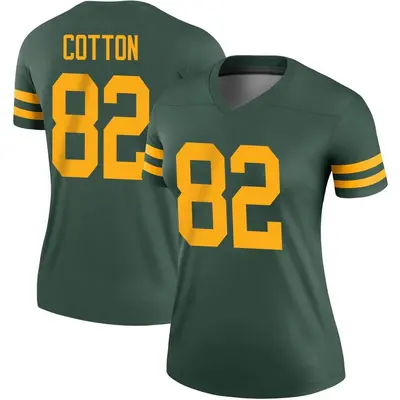 Women's Legend Jeff Cotton Green Bay Packers Green Alternate Jersey