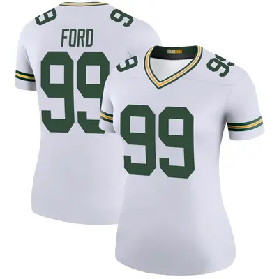 Women's Legend Jonathan Ford Green Bay Packers White Color Rush Jersey