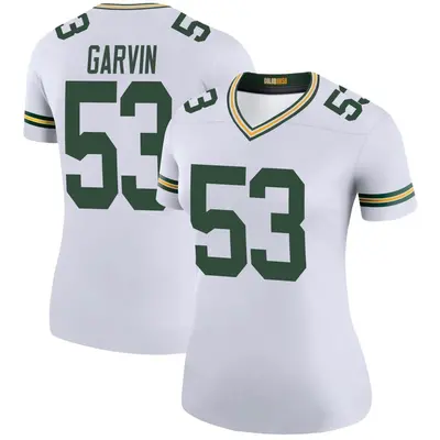 Women's Legend Jonathan Garvin Green Bay Packers White Color Rush Jersey