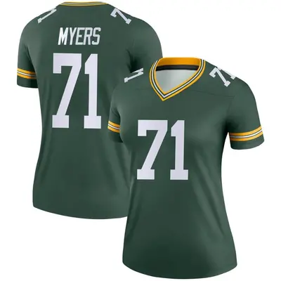 Women's Legend Josh Myers Green Bay Packers Green Jersey