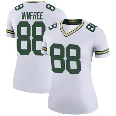 Women's Legend Juwann Winfree Green Bay Packers White Color Rush Jersey
