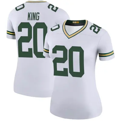 Women's Legend Kevin King Green Bay Packers White Color Rush Jersey