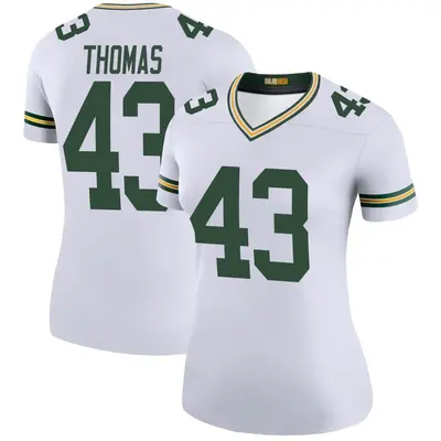 Women's Legend Kiondre Thomas Green Bay Packers White Color Rush Jersey