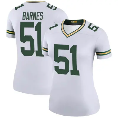 Women's Legend Krys Barnes Green Bay Packers White Color Rush Jersey