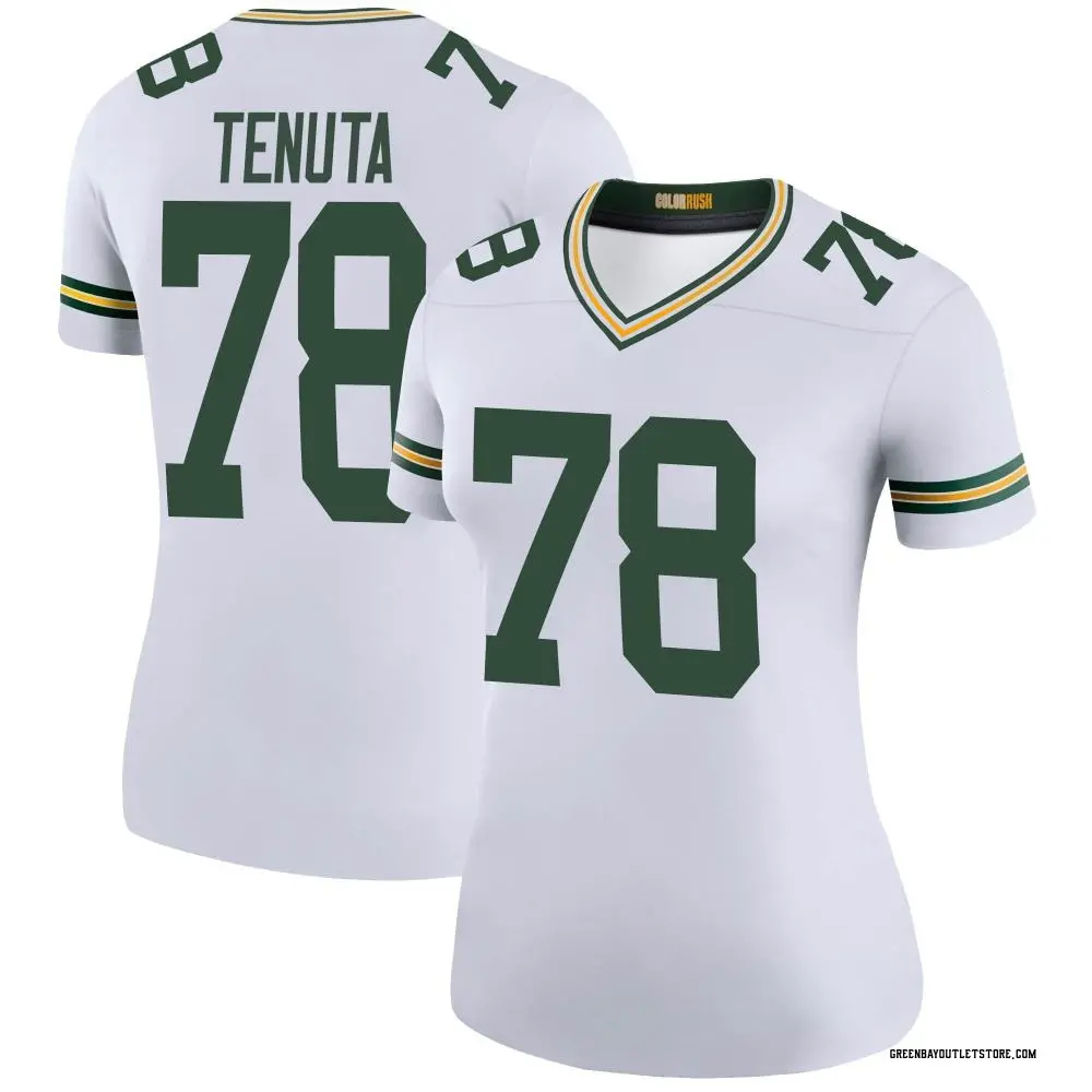 Women's Legend Luke Tenuta Green Bay Packers White Color Rush Jersey