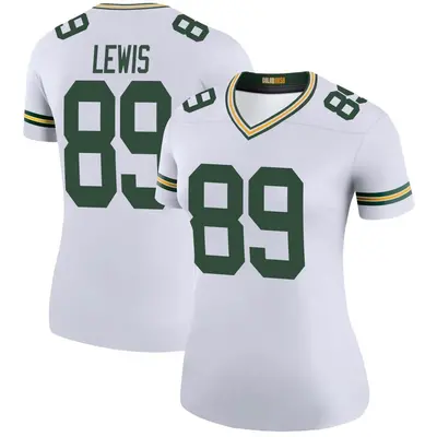 Women's Legend Marcedes Lewis Green Bay Packers White Color Rush Jersey