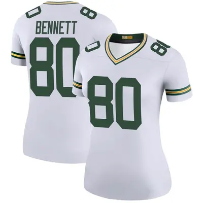 Women's Legend Martellus Bennett Green Bay Packers White Color Rush Jersey