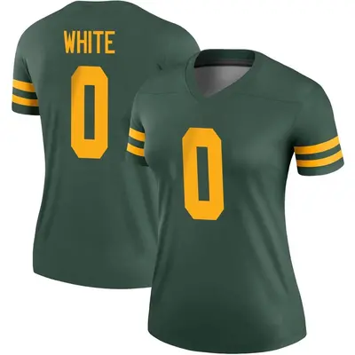 Women's Legend Parker White Green Bay Packers Green Alternate Jersey