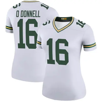 Women's Legend Pat O'Donnell Green Bay Packers White Color Rush Jersey