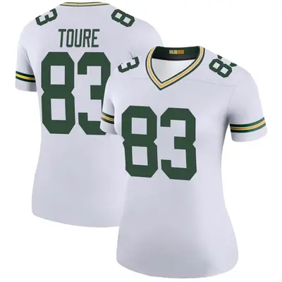Women's Legend Samori Toure Green Bay Packers White Color Rush Jersey