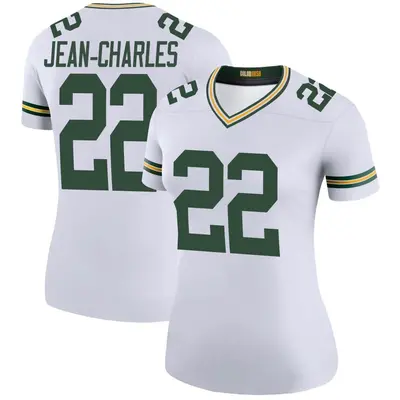 Women's Legend Shemar Jean-Charles Green Bay Packers White Color Rush Jersey