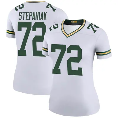 Women's Legend Simon Stepaniak Green Bay Packers White Color Rush Jersey