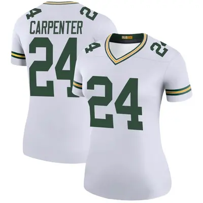 Women's Legend Tariq Carpenter Green Bay Packers White Color Rush Jersey