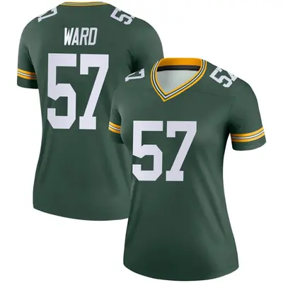 Women's Legend Tim Ward Green Bay Packers Green Jersey