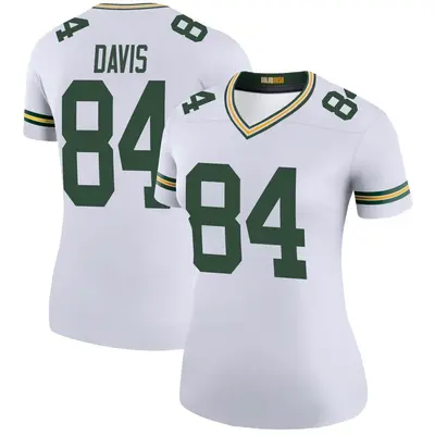 Women's Legend Tyler Davis Green Bay Packers White Color Rush Jersey