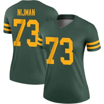 Women's Legend Yosh Nijman Green Bay Packers Green Alternate Jersey