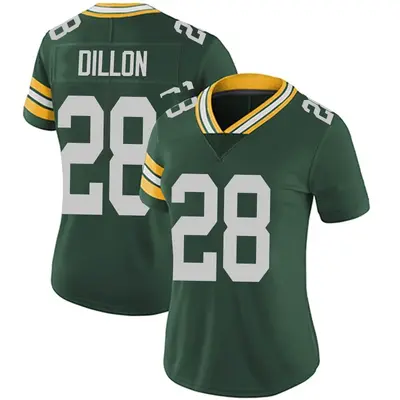 Women's Limited AJ Dillon Green Bay Packers Green Team Color Vapor Untouchable Jersey