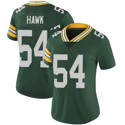 Women's Limited A.J. Hawk Green Bay Packers Green Team Color Vapor Untouchable Jersey