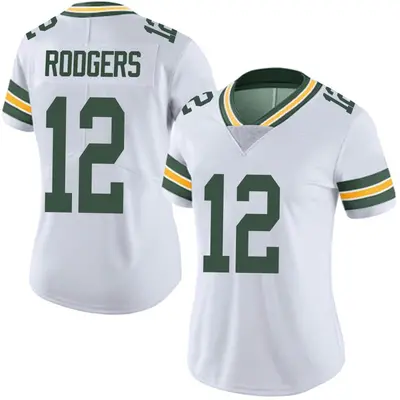 Women's Limited Aaron Rodgers Green Bay Packers White Vapor Untouchable Jersey