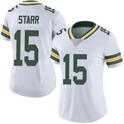 Women's Limited Bart Starr Green Bay Packers White Vapor Untouchable Jersey
