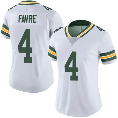 Women's Limited Brett Favre Green Bay Packers White Vapor Untouchable Jersey