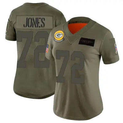 Women's Limited Caleb Jones Green Bay Packers Camo 2019 Salute to Service Jersey