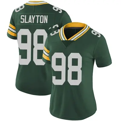 Women's Limited Chris Slayton Green Bay Packers Green Team Color Vapor Untouchable Jersey