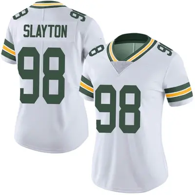 Women's Limited Chris Slayton Green Bay Packers White Vapor Untouchable Jersey
