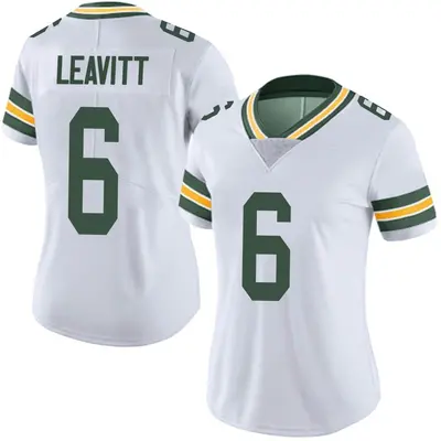 Women's Limited Dallin Leavitt Green Bay Packers White Vapor Untouchable Jersey