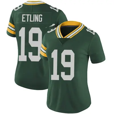 Women's Limited Danny Etling Green Bay Packers Green Team Color Vapor Untouchable Jersey