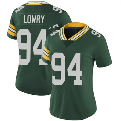 Women's Limited Dean Lowry Green Bay Packers Green Team Color Vapor Untouchable Jersey