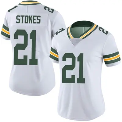 Women's Limited Eric Stokes Green Bay Packers White Vapor Untouchable Jersey