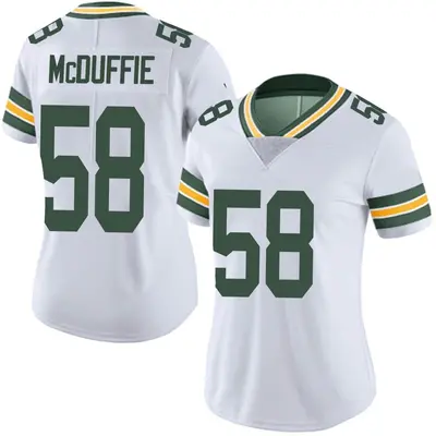 Women's Limited Isaiah McDuffie Green Bay Packers White Vapor Untouchable Jersey