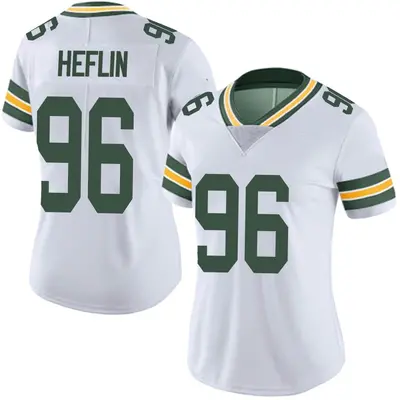Women's Limited Jack Heflin Green Bay Packers White Vapor Untouchable Jersey