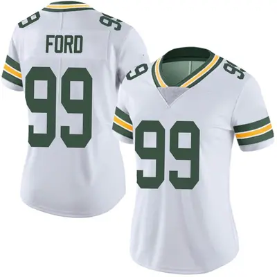 Women's Limited Jonathan Ford Green Bay Packers White Vapor Untouchable Jersey