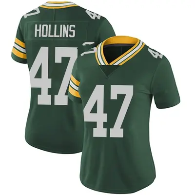 Women's Limited Justin Hollins Green Bay Packers Green Team Color Vapor Untouchable Jersey