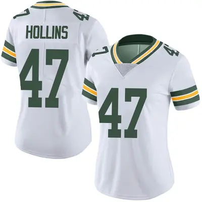 Women's Limited Justin Hollins Green Bay Packers White Vapor Untouchable Jersey