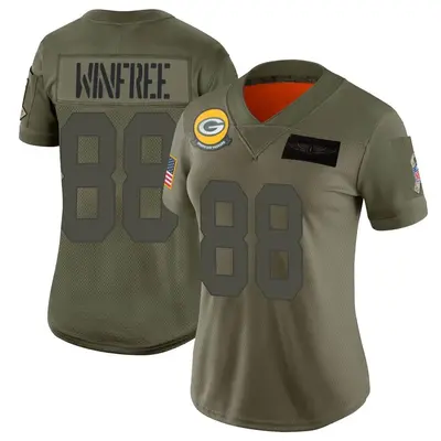 Women's Limited Juwann Winfree Green Bay Packers Camo 2019 Salute to Service Jersey