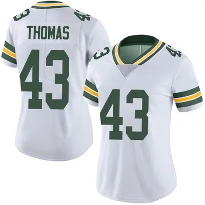 Women's Limited Kiondre Thomas Green Bay Packers White Vapor Untouchable Jersey